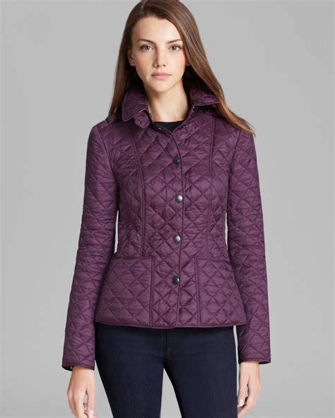 burberry purple quilted jacket|burberry quilted jackets for women.